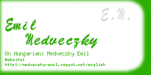emil medveczky business card